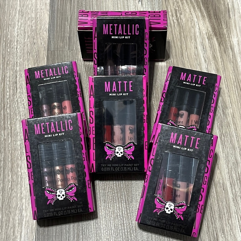 6 NIB tattoo junkee mini lip kits